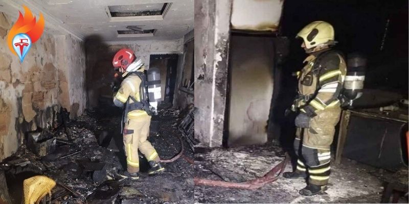 آتشسوزی ساختمان 5 طبقه /2 مصدوم 12 نجات یافته